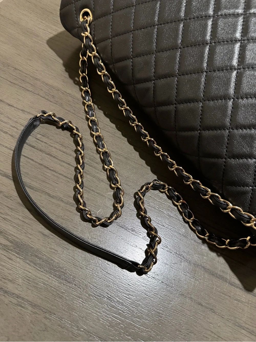 CHANEL XL Lambskin Black Gold Hardware